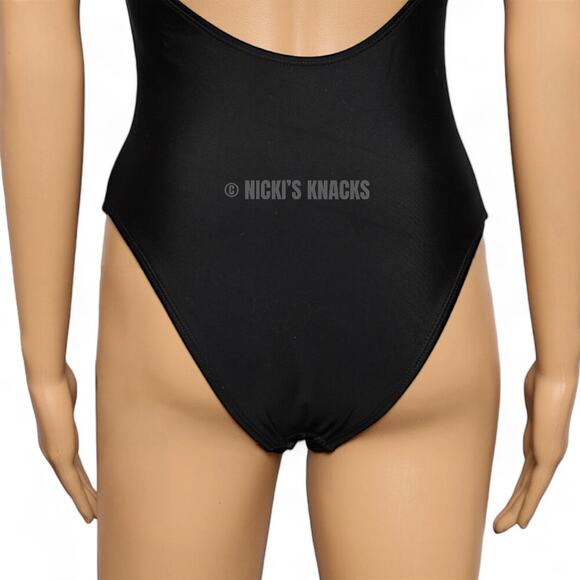 California Waves Bride One Piece Swimsuit Black Bachelorette Honeymoon Size XS - Picture 7 of 11